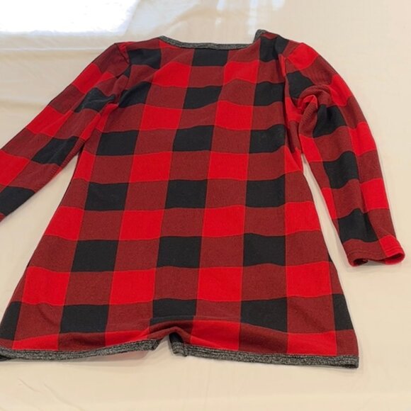 Flannel print romper pajamas - Picture 2 of 2